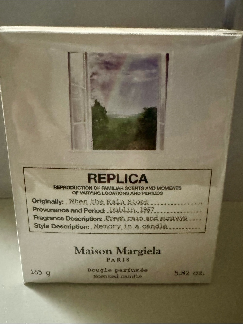 Maison Margiela  candle When The Rain Stops. NIB.
Large size 5.82 oz.